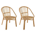 paris prix Lot de 2 Chaises en Rotin "Dream" 80cm Naturel