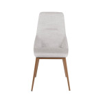 Paris Prix Lot De 2 Chaises En Tissu "Kerri" 90cm Gris Clair
