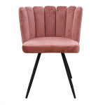Paris Prix Lot De 2 Chaises En Velours "Ariel" 79cm Rose