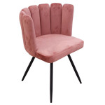 Paris Prix Lot De 2 Chaises En Velours "Ariel" 79cm Rose