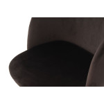 Paris Prix Lot De 2 Chaises En Velours "Celina" 84 Cm Noir