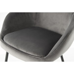 Paris Prix Lot De 2 Chaises En Velours "Cobain" 81cm Gris