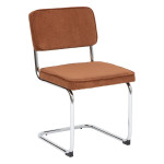 Paris Prix Lot De 2 Chaises En Velours Côtelé "Sersi" 83cm Ambre