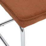 Paris Prix Lot De 2 Chaises En Velours Côtelé "Sersi" 83cm Ambre