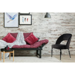 Paris Prix Lot De 2 Chaises En Velours "Courtney" 83cm Noir & Argent