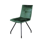 Paris Prix Lot De 2 Chaises En Velours "Eaden" 87cm Vert