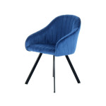 Paris Prix Lot De 2 Chaises En Velours "Jodie" 86cm Bleu