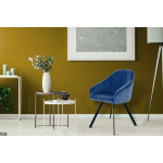 Paris Prix Lot De 2 Chaises En Velours "Jodie" 86cm Bleu