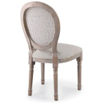 Paris Prix Lot De 2 Chaises Médaillon Cannage "Versailles" 96cm Beige