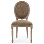 Paris Prix Lot De 2 Chaises Médaillon Capitonné "Quing" 96cm Taupe