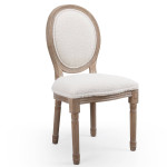 Paris Prix Lot De 2 Chaises Médaillon Design "Versailles" 96cm Crème
