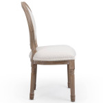 Paris Prix Lot De 2 Chaises Médaillon Design "Versailles" 96cm Crème