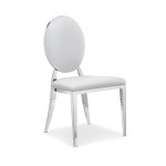 Paris Prix Lot De 2 Chaises Médaillon "Tatianna" 90cm Blanc