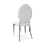 Paris Prix Lot De 2 Chaises Médaillon "Tatianna" 90cm Blanc