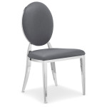 Paris Prix Lot De 2 Chaises Médaillon "Tatianna" 90cm Gris