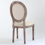 Paris Prix Lot De 2 Chaises Médaillon Tissu "Versailles" 96cm Beige