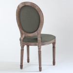 Paris Prix Lot De 2 Chaises Médaillon Tissu "Versailles" 96cm Gris