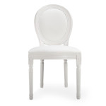 Paris Prix Lot De 2 Chaises Médaillon "Versailles" 96cm Blanc