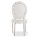 Paris Prix Lot De 2 Chaises Médaillon "Versailles" 96cm Blanc