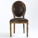 Paris Prix Lot De 2 Chaises Médaillon "Versailles" 96cm Marron & Or