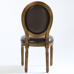 Paris Prix Lot De 2 Chaises Médaillon "Versailles" 96cm Marron & Or