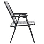 Paris Prix Lot De 2 Chaises Pliantes "Patio" 73cm Noir