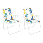 paris prix Lot de 2 Chaises Pliantes "Rio" 73cm Blanc