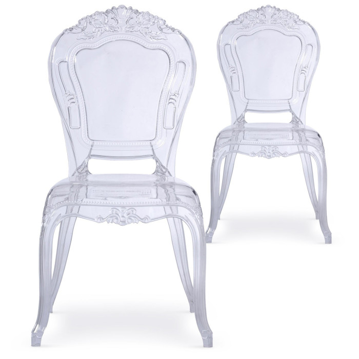 Paris Prix Lot De 2 Chaises Royales "Heighness" 107cm Transparent