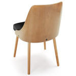 Paris Prix Lot De 2 Chaises Scandinave "Cargo" 79cm Chêne & Noir