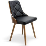 Paris Prix Lot De 2 Chaises Scandinave "Cargo" 79cm Noisette & Noir
