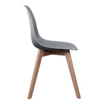 Paris Prix Lot De 2 Chaises Scandinave "Coquil" 84cm Gris