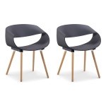 paris prix Lot de 2 Chaises Scandinave "Jordana" 64cm Gris