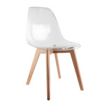 Paris Prix Lot De 2 Chaises Scandinave "Vika" 83cm Transparent