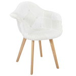 Paris Prix Lot De 2 Chaises Scandinaves Design "Patchwork" 85cm Blanc