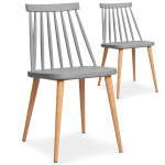 Paris Prix Lot De 2 Chaises Scandinaves "Magnan" 77cm Gris