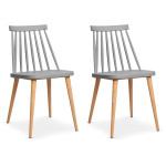 paris prix Lot de 2 Chaises Scandinaves "Magnan" 77cm Gris