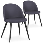 paris prix Lot de 2 Chaises Scandinaves "Morro" 78cm Gris