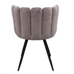 Paris Prix Lot De 2 Chaises Velours "Ariel" 79cm Gris