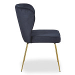 Paris Prix Lot De 2 Chaises Velours Design "Elsa" 79cm Noir