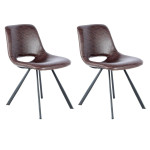 paris prix Lot de 2 Chaises Vintage "Joséphine" 77cm Marron Foncé