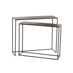 Paris Prix Lot De 2 Consoles Gigognes "Slim" 99cm Noir