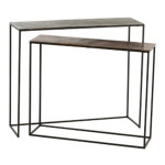 Paris Prix Lot De 2 Consoles Gigognes "Slim" 99cm Noir