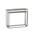 Paris Prix Lot De 2 Consoles Gigognes "Slim" 99cm Noir