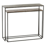 paris prix Lot de 2 Consoles Gigognes "Slim" 99cm Noir