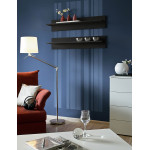 Paris Prix Lot De 2 Étagères Murales "Mix" 100cm Noir