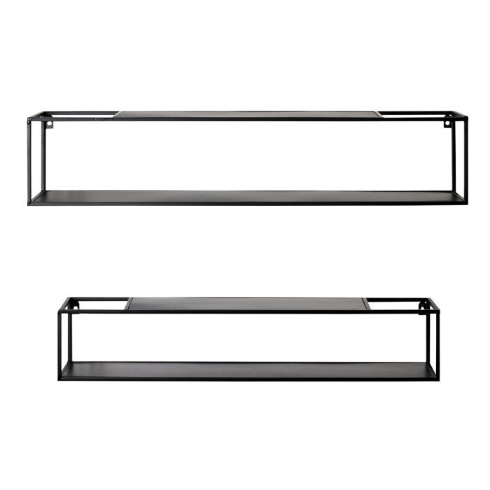 Paris Prix Lot De 2 Étagères Murales "Tablettes" 85cm Noir