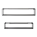 paris prix Lot de 2 Étagères Murales "Tablettes" 85cm Noir