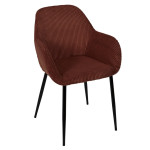 Paris Prix Lot De 2 Fauteuils Côtelé "Scott" 85cm Terracotta