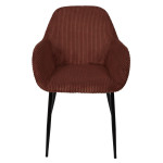 Paris Prix Lot De 2 Fauteuils Côtelé "Scott" 85cm Terracotta