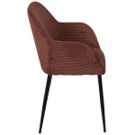Paris Prix Lot De 2 Fauteuils Côtelé "Scott" 85cm Terracotta